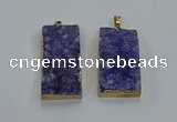 NGP8523 25*50mm - 27*53mm rectangle druzy agate pendants