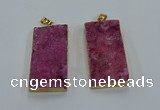 NGP8525 25*50mm - 27*53mm rectangle druzy agate pendants