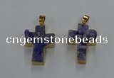 NGP8534 22*30mm - 25*35mm cross druzy agate pendants wholesale