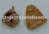 NGP8564 28*45mm - 35*50mm freeform druzy agate pendants wholesale