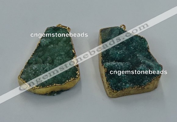 NGP8569 28*45mm - 35*50mm freeform druzy agate pendants wholesale