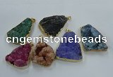 NGP8572 28*45mm - 35*50mm freeform druzy agate pendants wholesale