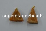 NGP8575 18*25mm - 25*40mm triangle druzy agate pendants wholesale