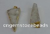 NGP8593 13*40mm - 20*35mm triangle druzy agate pendants wholesale