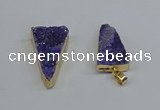 NGP8595 13*40mm - 20*35mm triangle druzy agate pendants wholesale