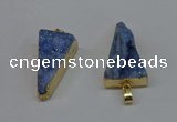 NGP8598 13*40mm - 20*35mm triangle druzy agate pendants wholesale