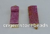 NGP8608 15*35mm - 16*40mm rectangle druzy agate pendants wholesale