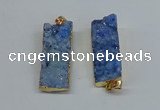 NGP8609 15*35mm - 16*40mm rectangle druzy agate pendants wholesale