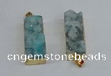 NGP8610 15*35mm - 16*40mm rectangle druzy agate pendants wholesale