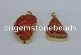 NGP8616 25*30mm - 28*40mm freeform druzy agate pendants wholesale