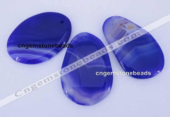 NGP862 5PCS 30-35mm*50-60mm freeform agate gemstone pendants
