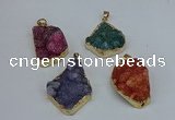 NGP8624 25*30mm - 28*40mm freeform druzy agate pendants wholesale