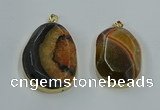 NGP8626 32*45mm - 46*48mm freeform druzy agate pendants wholesale