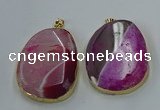 NGP8628 32*45mm - 46*48mm freeform druzy agate pendants wholesale