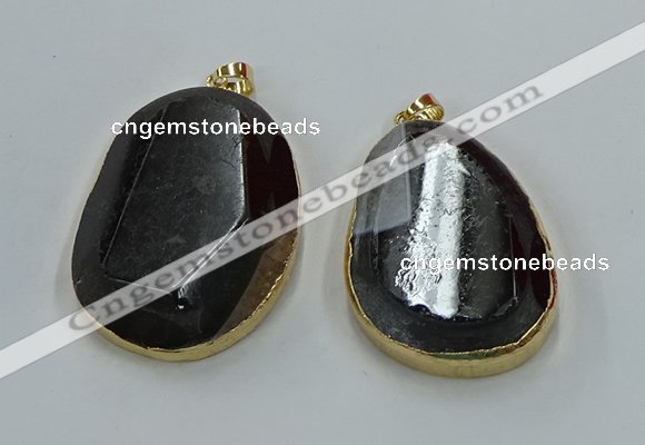 NGP8632 32*45mm - 46*48mm freeform druzy agate pendants wholesale