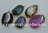 NGP8633 32*45mm - 46*48mm freeform druzy agate pendants wholesale