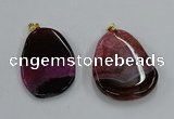 NGP8638 30*45mm - 35*50mm freeform druzy agate pendants wholesale