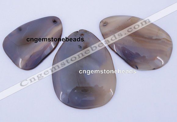 NGP864 5PCS 30-45mm*50-65mm freeform agate gemstone pendants