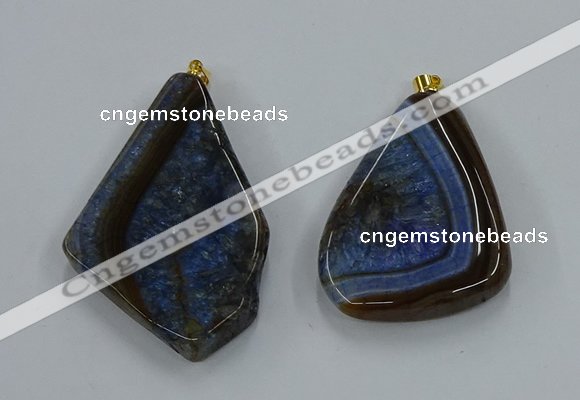 NGP8641 30*45mm - 35*50mm freeform druzy agate pendants wholesale