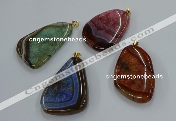 NGP8643 30*45mm - 35*50mm freeform druzy agate pendants wholesale