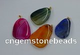 NGP8655 30*45mm - 35*50mm freeform agate pendants wholesale