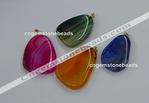 NGP8655 30*45mm - 35*50mm freeform agate pendants wholesale