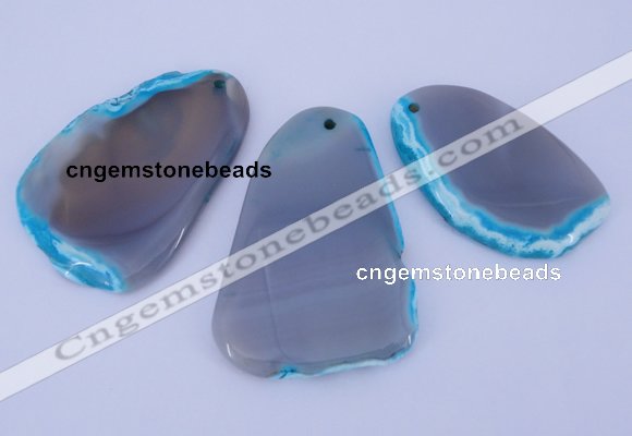 NGP867 5PCS 35-45mm*50-65mm freeform agate gemstone pendants