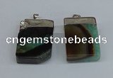 NGP8682 26*36mm rectangle druzy agate pendants wholesale