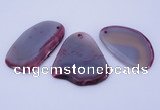NGP869 5PCS 35-40mm*55-65mm freeform agate gemstone pendants