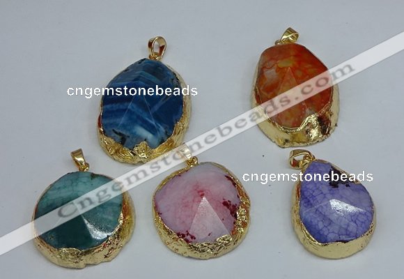 NGP8695 28*35mm - 30*40mm freeform agate pendants wholesale