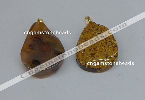 NGP8706 25*40mm – 35*50mm freeform agate pendants wholesale