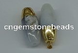 NGP8735 18*44mm rice agate gemstone pendants wholesale