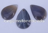 NGP875 5PCS 28*38mm flat teardrop agate gemstone pendants wholesale