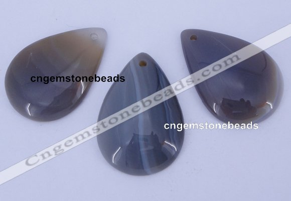 NGP875 5PCS 28*38mm flat teardrop agate gemstone pendants wholesale