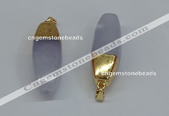 NGP8772 14*40mm rice agate gemstone pendants wholesale