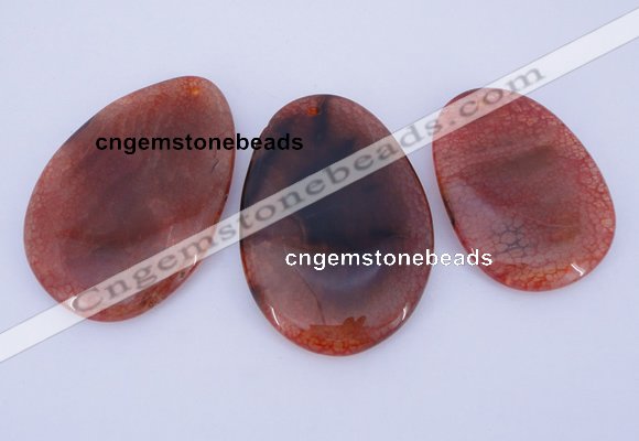 NGP878 5PCS 40-45mm*55-70mm freeform agate gemstone pendants