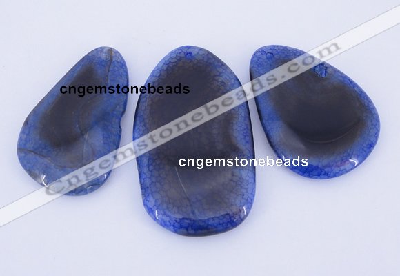 NGP881 5PCS 35-45mm*60-75mm freeform agate gemstone pendants