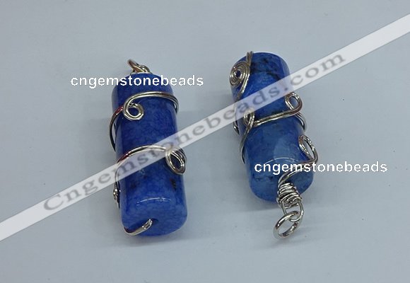 NGP8820 18*45mm tube agate gemstone pendants wholesale