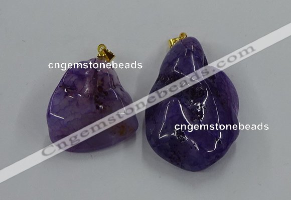NGP8836 20*25mm - 30*40mm nuggets agate pendants wholesale