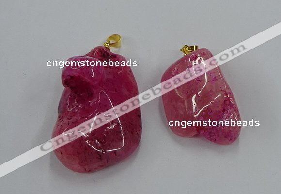 NGP8838 20*25mm - 30*40mm nuggets agate pendants wholesale