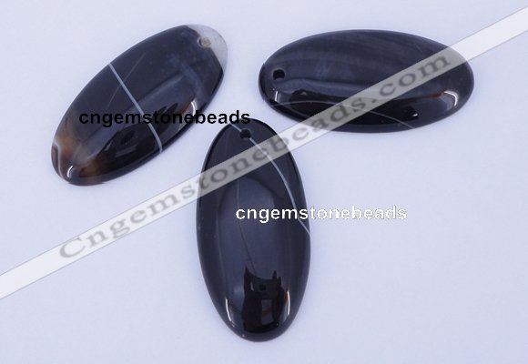 NGP884 5PCS 25*49mm oval agate gemstone pendants wholesale