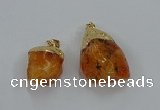 NGP8845 20*25mm - 30*40mm nuggets agate gemstone pendants