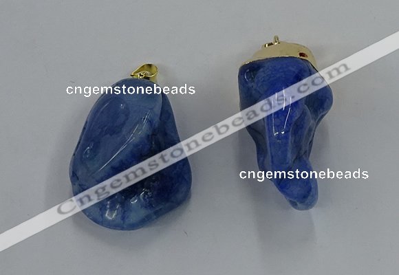 NGP8849 20*25mm - 30*40mm nuggets agate gemstone pendants