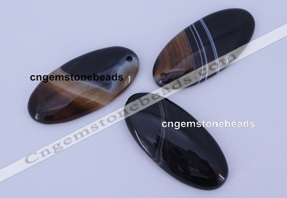 NGP885 5PCS 22*48mm oval agate gemstone pendants wholesale