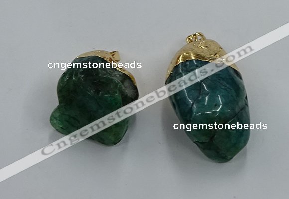 NGP8851 20*25mm - 30*40mm nuggets agate gemstone pendants