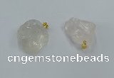 NGP8855 20*25mm - 30*40mm nuggets white crystal pendants wholesale