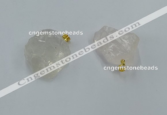 NGP8855 20*25mm - 30*40mm nuggets white crystal pendants wholesale