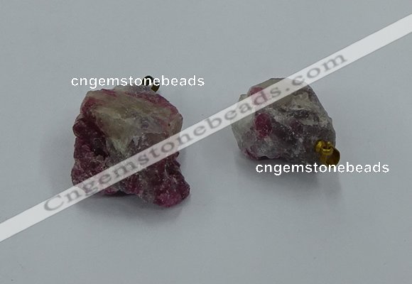 NGP8860 20*25mm - 30*40mm nuggets tourmaline pendants wholesale