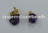 NGP8870 20*25mm - 30*40mm nuggets amethyst gemstone pendants