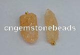 NGP8879 16*38mm - 25*60mm sticks crackle quartz pendants wholesale